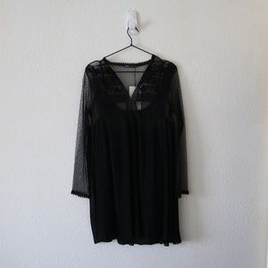 Pleated Lace Dress